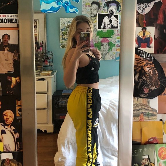 Yellow and black fila racing pants - Picture 2 of 5